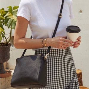 Lo & Sons Pearl bag in black Saffino leather